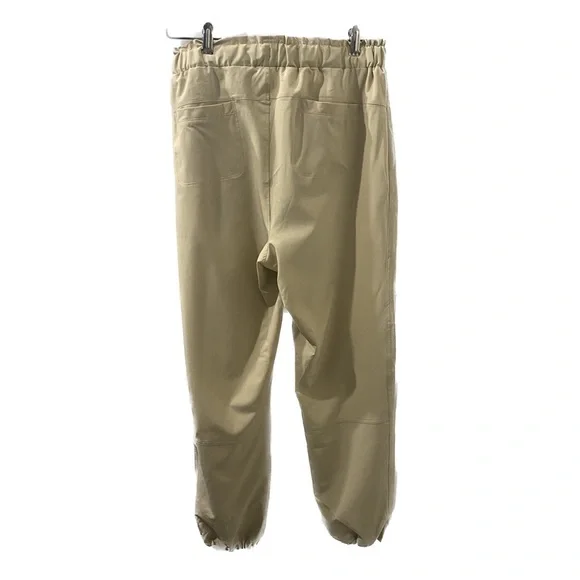 Aparna Athleisure Tie Waist Joggers - Tan - Size Small - Picture 3 of 5